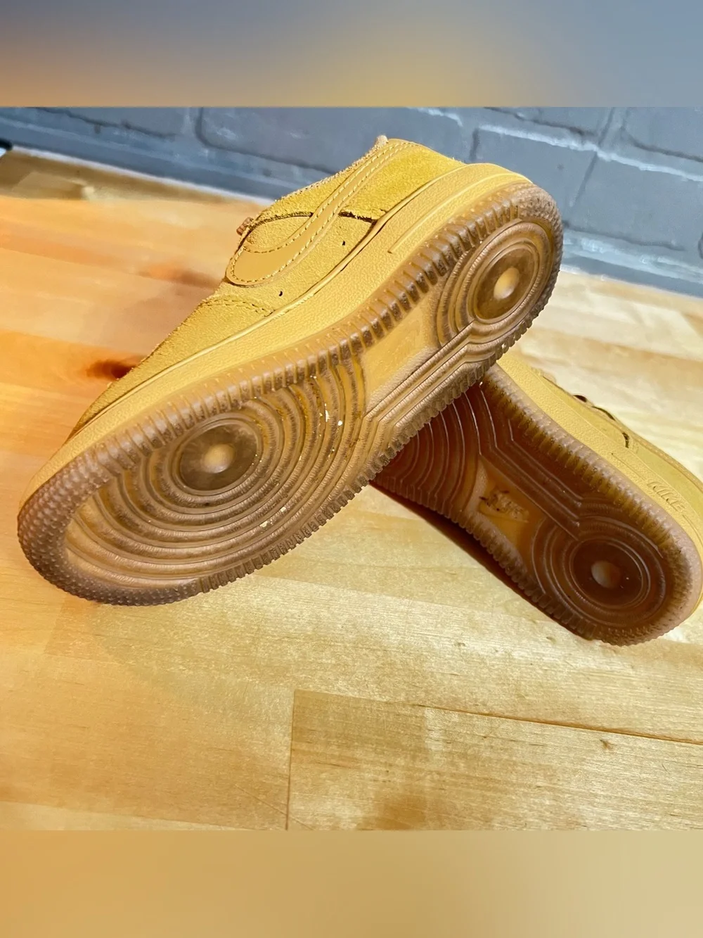 Nike Air Force 1 LV8 3 Kids Size 10.5C Shoes Wheat Gum Light Brown Athletic - Picture 5 of 7